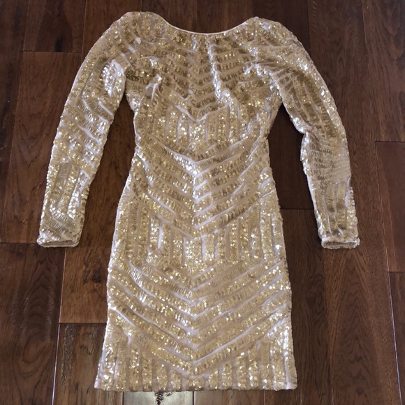 Dress the Population - Gold Sequin Mini - Picture 2 of 4